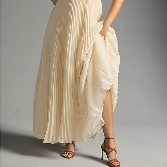 Anthropologie Forever That Girl One-Shoulder Pleated Maxi Dress - Picture 10 of 13